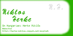 miklos herke business card
